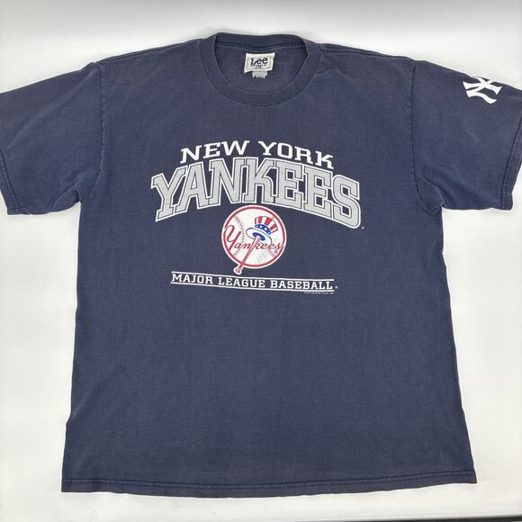 Vintage New York Yankees Shirt Mens XL MLB Baseball Lee Sport Faded Distressed - Picture 1 of 10